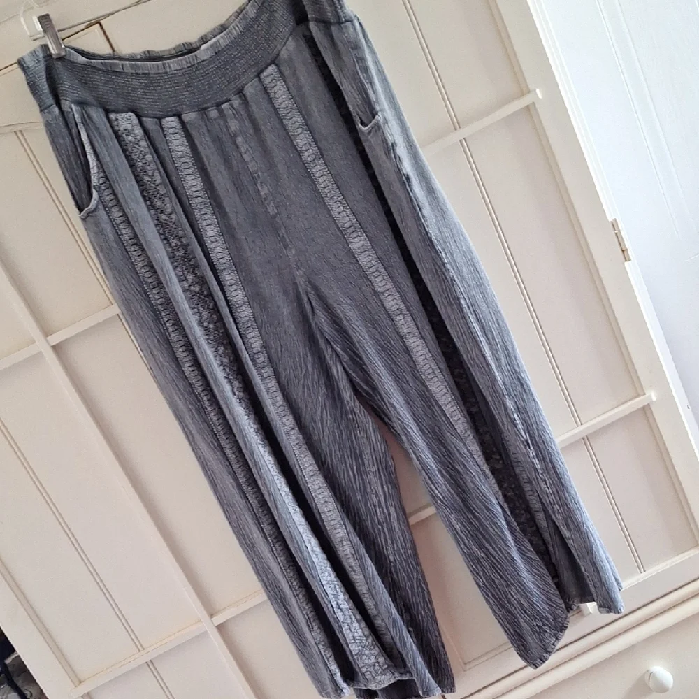 Women's BONULU Wide Leg Pants in Gray - Picture 7 of 16